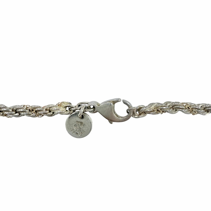 Great TIFFANY&Co. Necklace Combi Screw Chain Twisted Rope Silver 925 Women