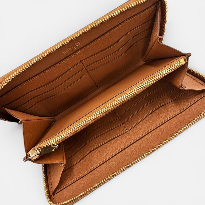 Pristine MOREAU PARIS Purse Brown leather mens PZ1216IOVOSTECEI