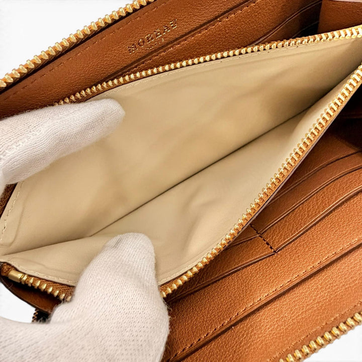 Pristine MOREAU PARIS Purse Brown leather mens PZ1216IOVOSTECEI