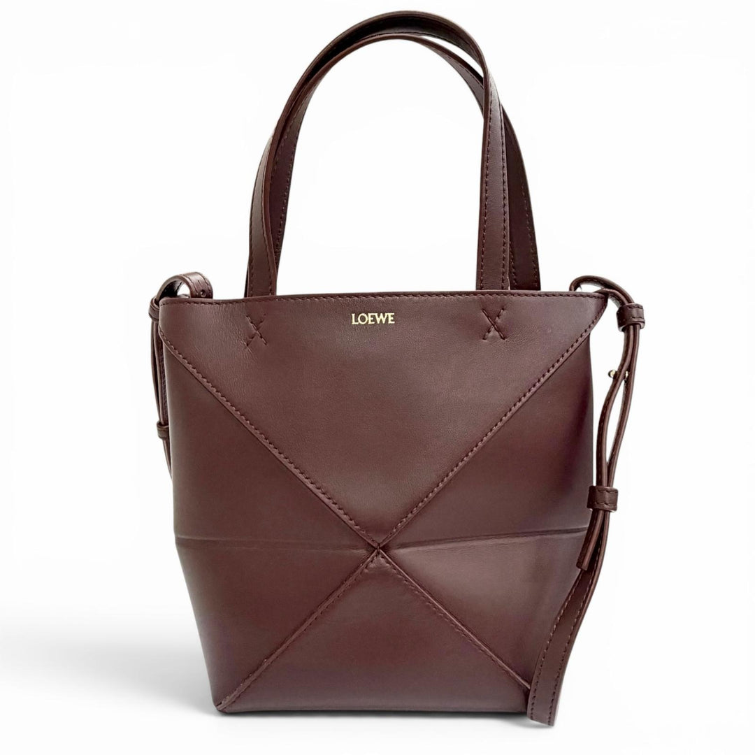 Great LOEWE Shoulder Bag Puzzle Fold Tote Mini 2-way handle bag A657V25X01
