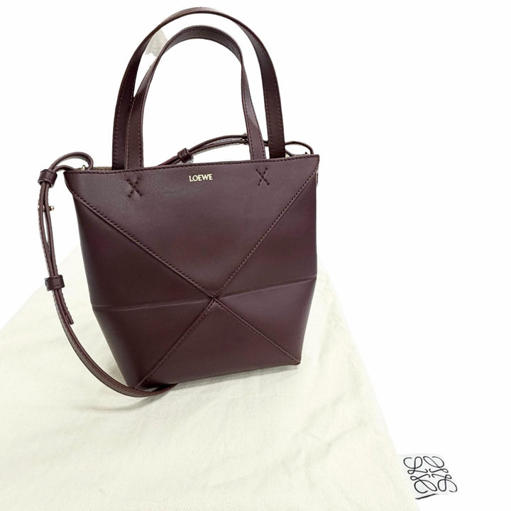 Great LOEWE Shoulder Bag Puzzle Fold Tote Mini 2-way handle bag A657V25X01