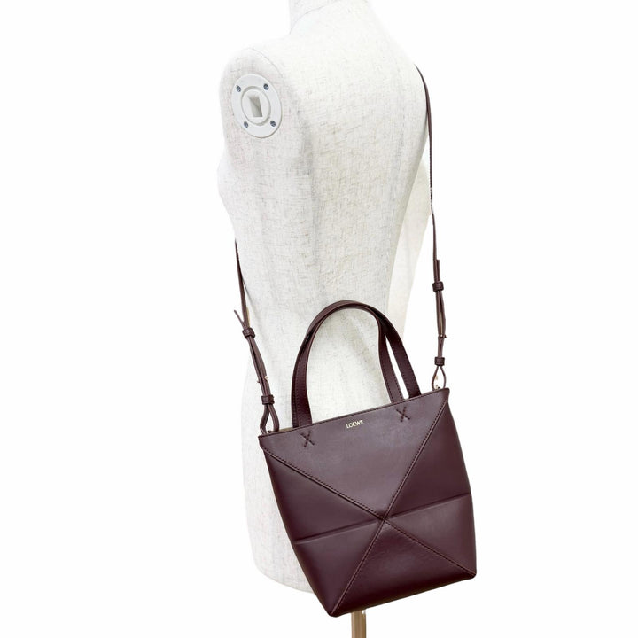 Great LOEWE Shoulder Bag Puzzle Fold Tote Mini 2-way handle bag A657V25X01