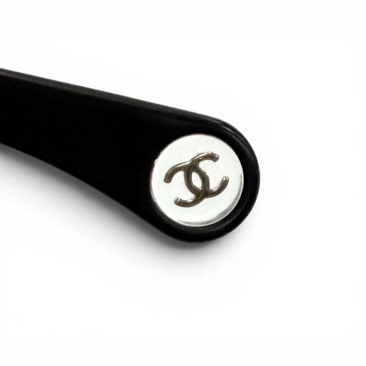 Great CHANEL Glasses Oval Shape Optical COCO Mark with logo Matt black 2209