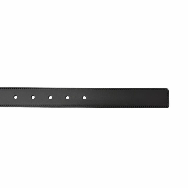 Pristine GUCCI belt Reversible with square buckle black leather mens 771105