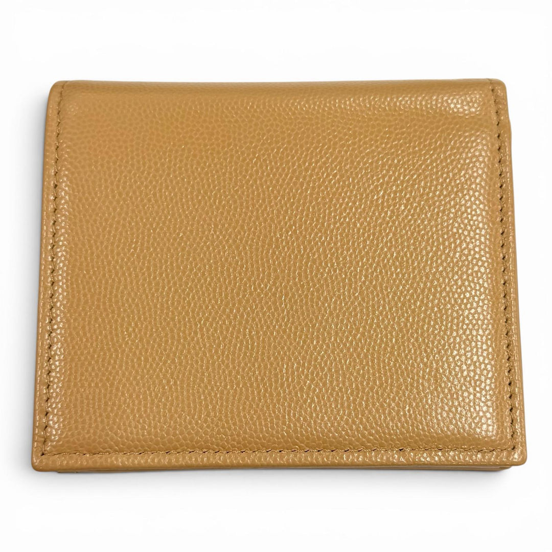 Pristine CHANEL Bifold Wallet Small Flap Wallet COCO Mark Caviar skin AP4656