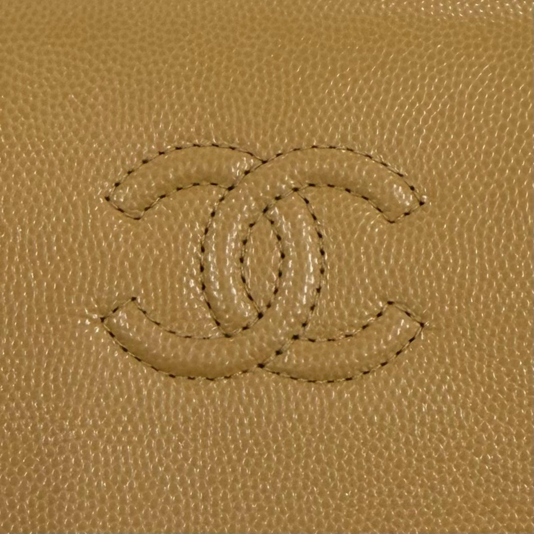 Pristine CHANEL Bifold Wallet Small Flap Wallet COCO Mark Caviar skin AP4656