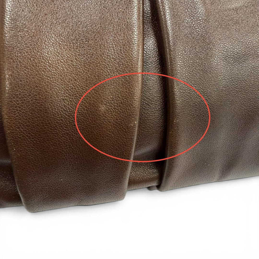Great MARNI Shoulder Bag Logo Metal coin purse, leather Brown leather Women