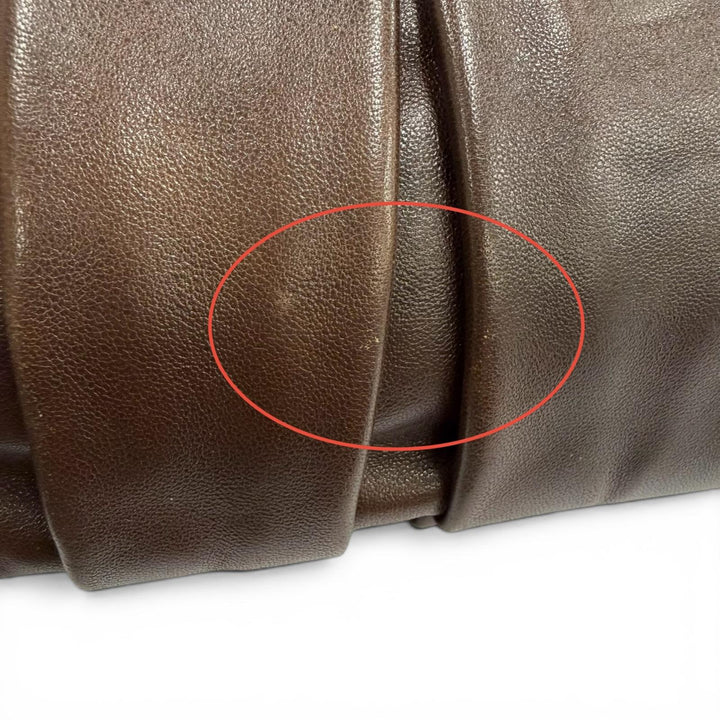 Great MARNI Shoulder Bag Logo Metal coin purse, leather Brown leather Women
