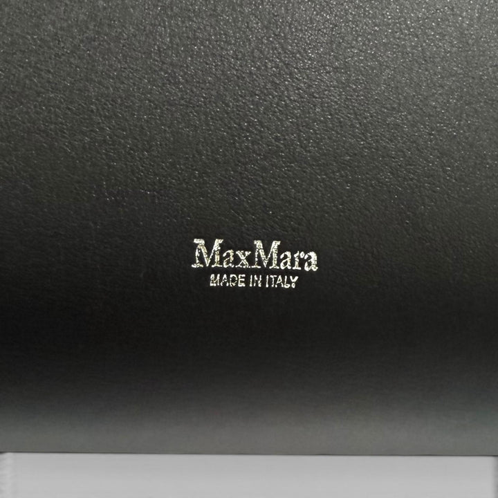Excellent Max Mara Shoulder Bag Holdall String Calf Leather Double Handle Bag