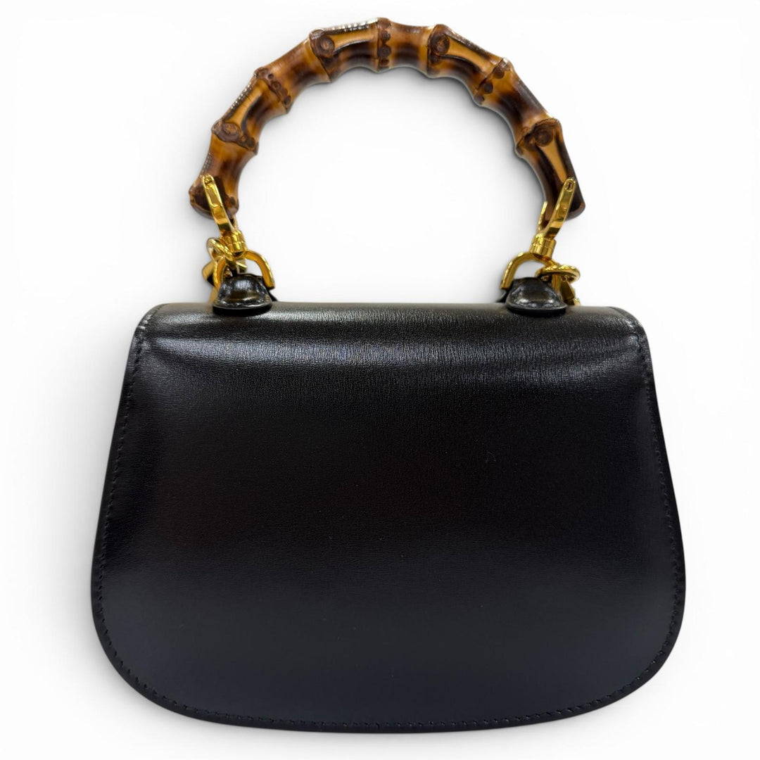 Excellent GUCCI Shoulder Bag Gucci Bamboo 1947 Mini Bag 2WAY hand black 686864