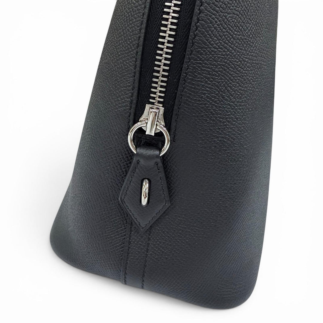 Pristine HERMES Handbag Bored 1923 30 black Epsom Leather Women