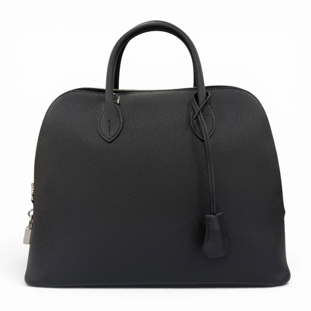 Pristine HERMES Handbag Bored 1923 30 black Epsom Leather Women