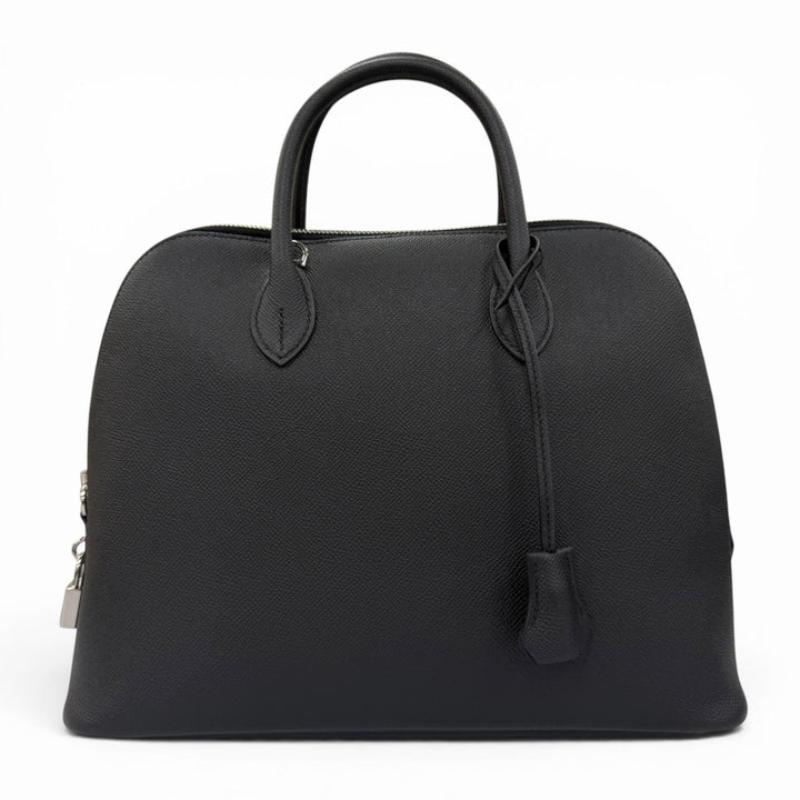 Pristine HERMES Handbag Bored 1923 30 black Epsom Leather Women