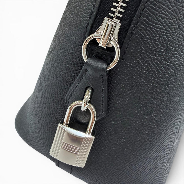 Pristine HERMES Handbag Bored 1923 30 black Epsom Leather Women