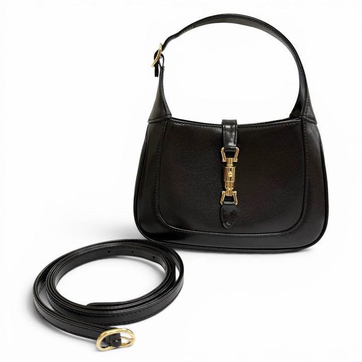 Great GUCCI Shoulder Bag Jackie 1961 Mini Shoulder Bag 2WAY handbag black 637091