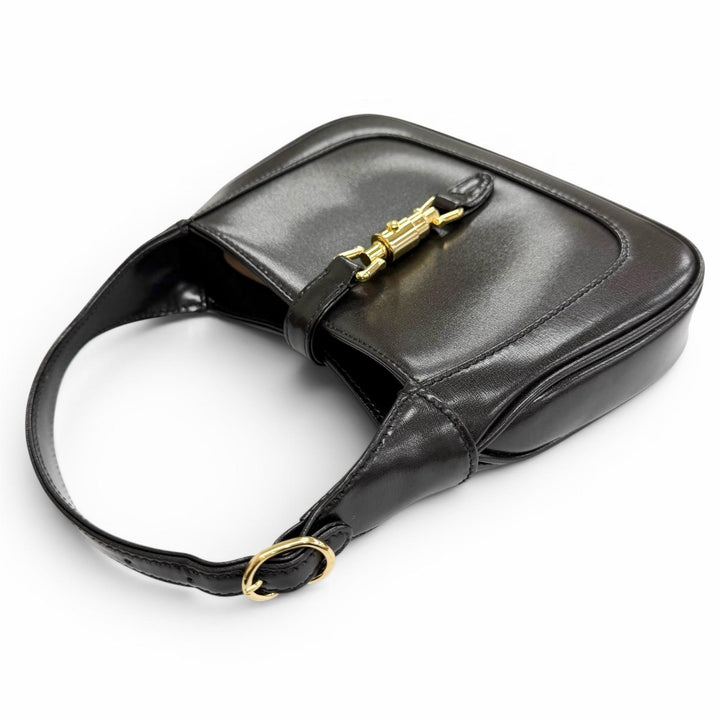 Great GUCCI Shoulder Bag Jackie 1961 Mini Shoulder Bag 2WAY handbag black 637091