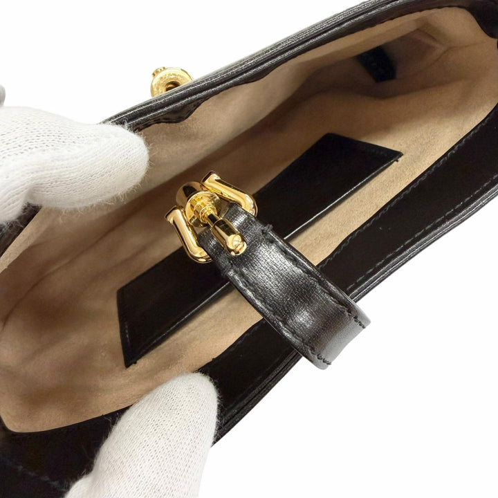 Great GUCCI Shoulder Bag Jackie 1961 Mini Shoulder Bag 2WAY handbag black 637091