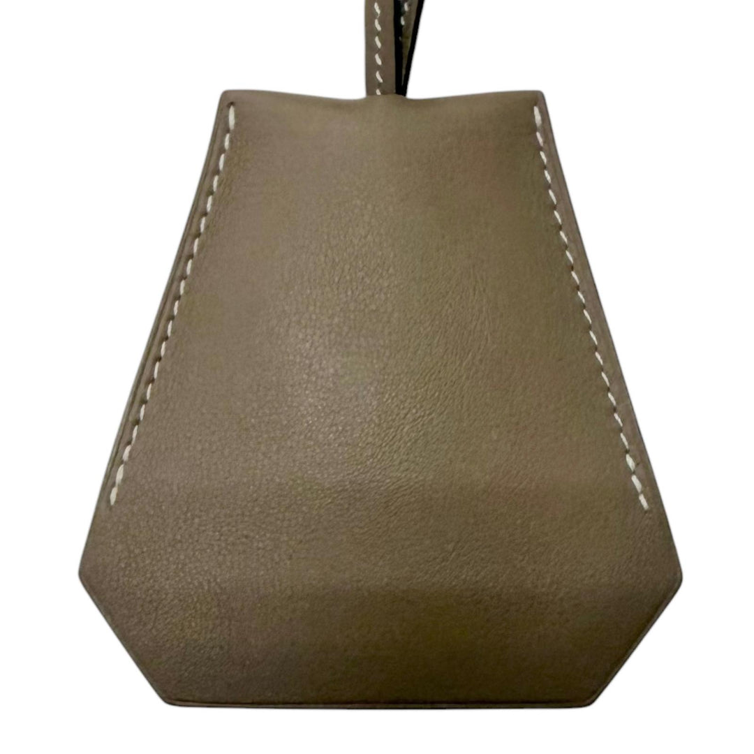 Great HERMES Necklace Large Clochette Etope Vaux Swift Leather mens