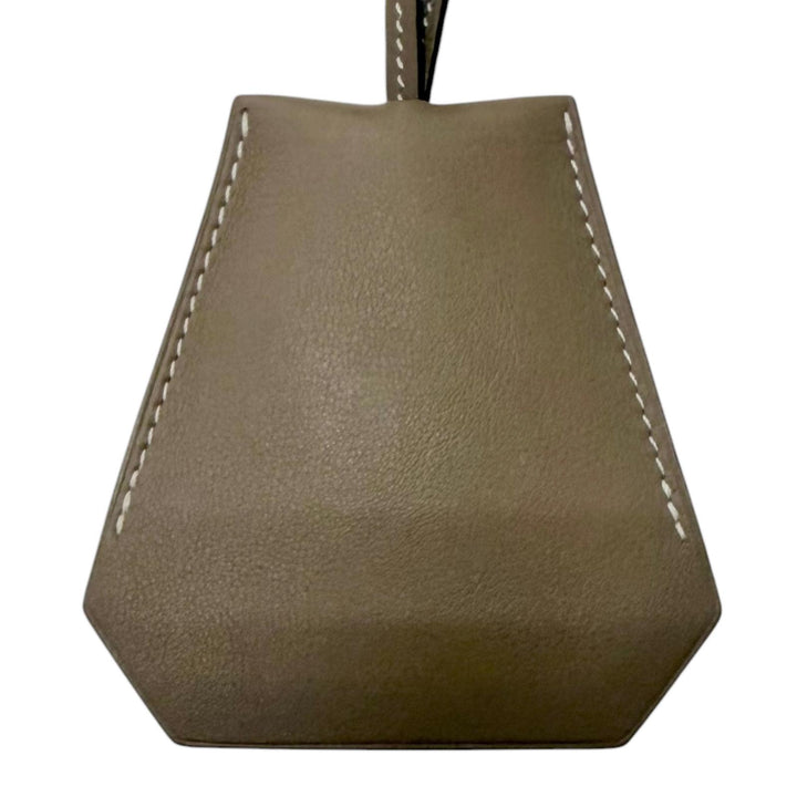 Great HERMES Necklace Large Clochette Etope Vaux Swift Leather mens