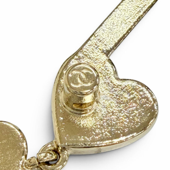 Excellent CHANEL Brooch 1680-2 Chanel COCO Mark Heart Musical Note L24A ABE085
