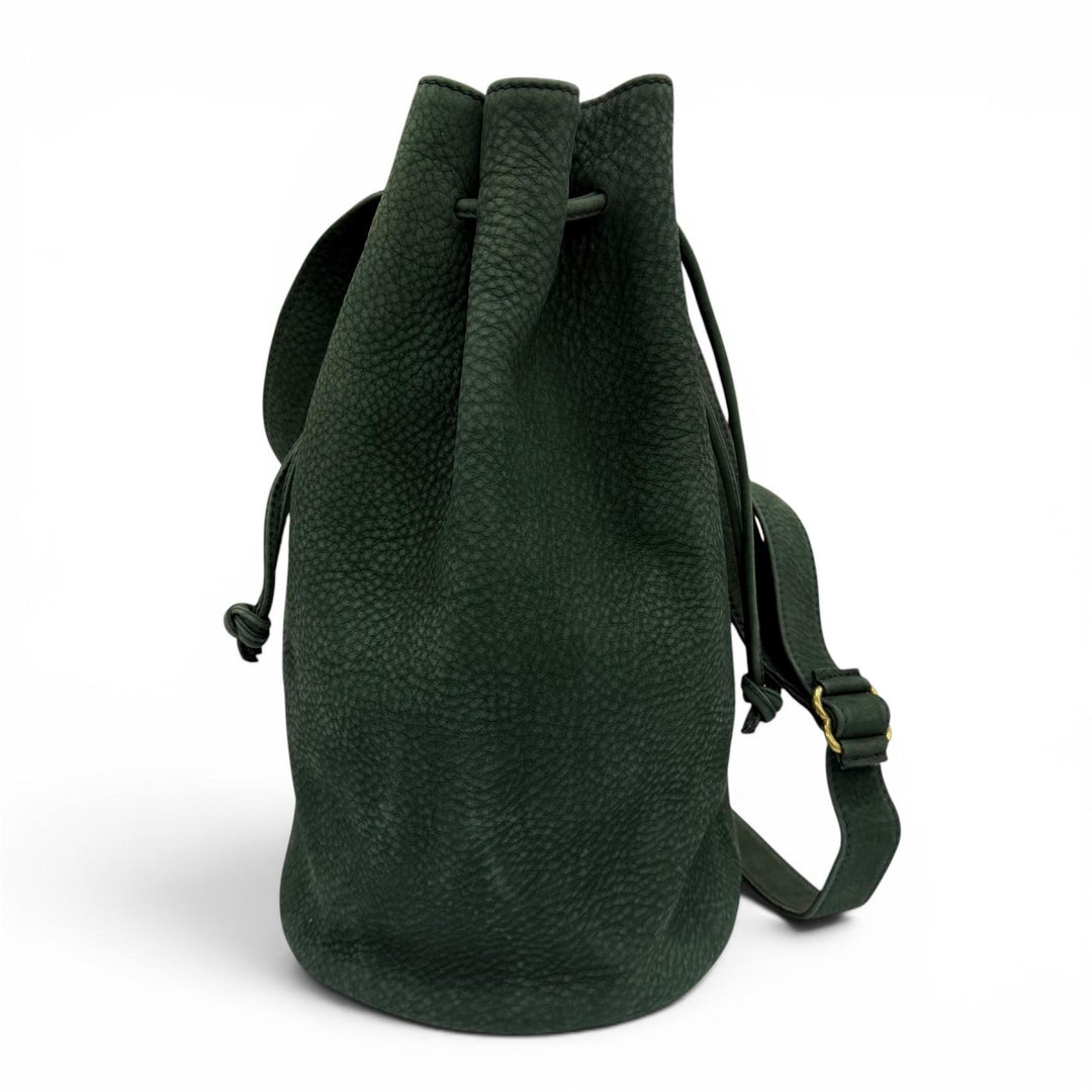 Great COACH Shoulder Bag Old coach green Nubuck Leather Women