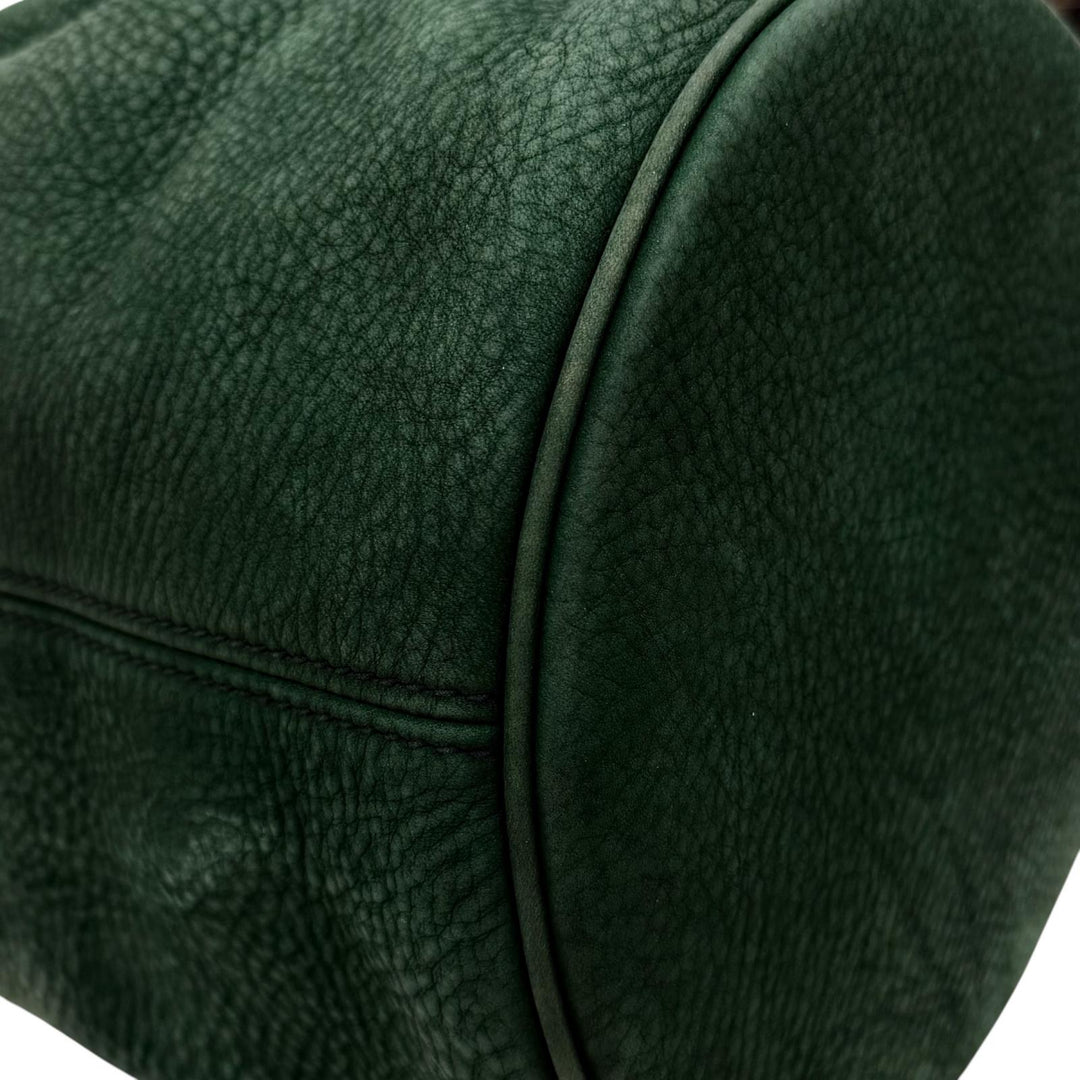 Great COACH Shoulder Bag Old coach green Nubuck Leather Women