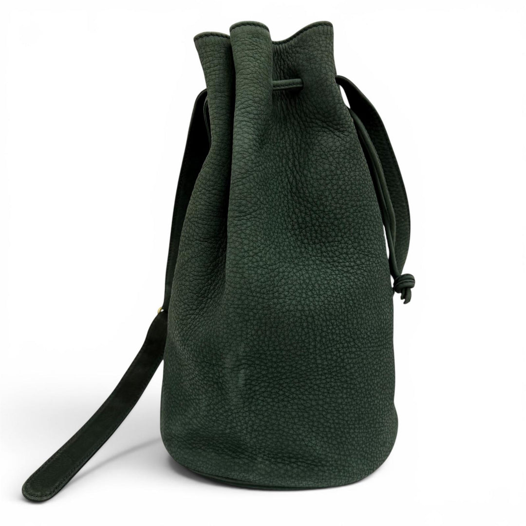 Great COACH Shoulder Bag Old coach green Nubuck Leather Women