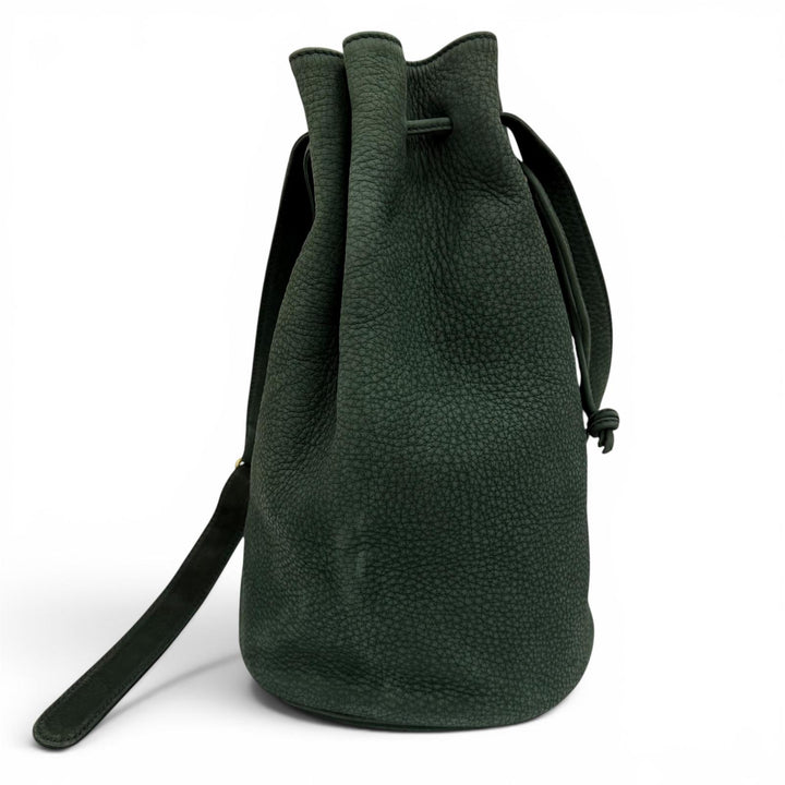 Great COACH Shoulder Bag Old coach green Nubuck Leather Women
