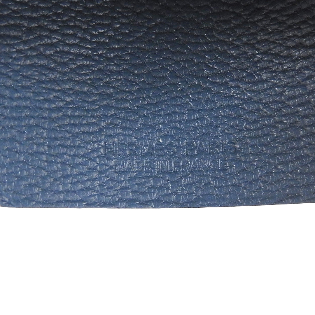 Excellent HERMES Bag charm Years Gift Key Clochette Blue leather Women