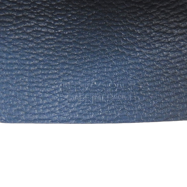 Excellent HERMES Bag charm Years Gift Key Clochette Blue leather Women