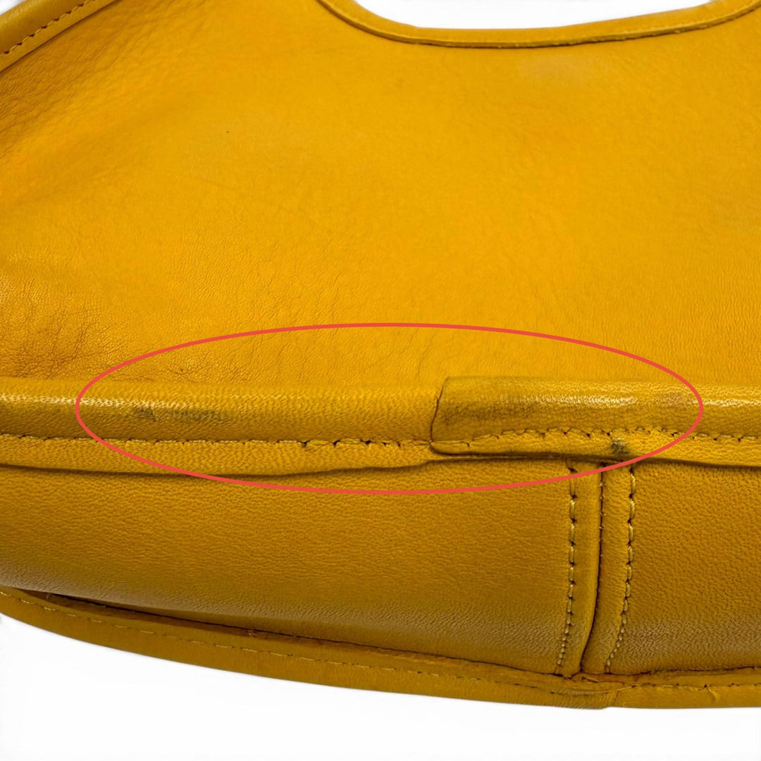 Great COACH Shoulder Bag Ergo mustard Glove leather Women 9027