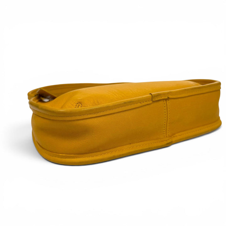 Great COACH Shoulder Bag Ergo mustard Glove leather Women 9027
