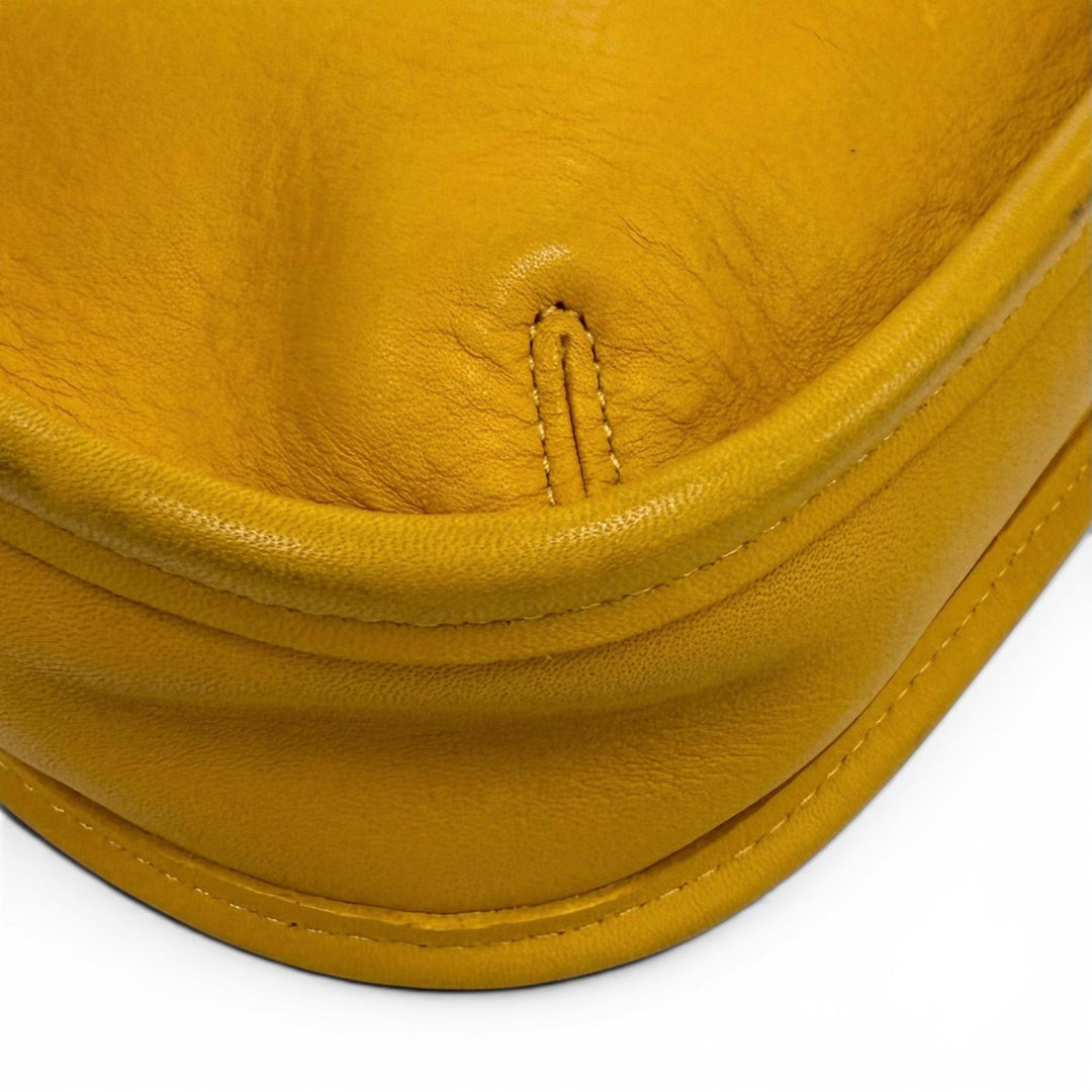Great COACH Shoulder Bag Ergo mustard Glove leather Women 9027