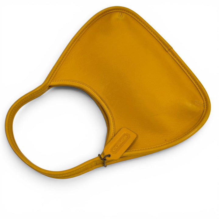 Great COACH Shoulder Bag Ergo mustard Glove leather Women 9027