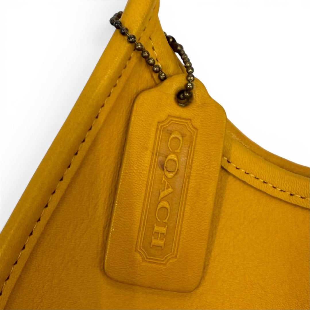 Great COACH Shoulder Bag Ergo mustard Glove leather Women 9027