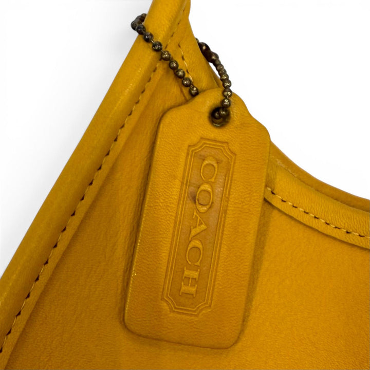 Great COACH Shoulder Bag Ergo mustard Glove leather Women 9027