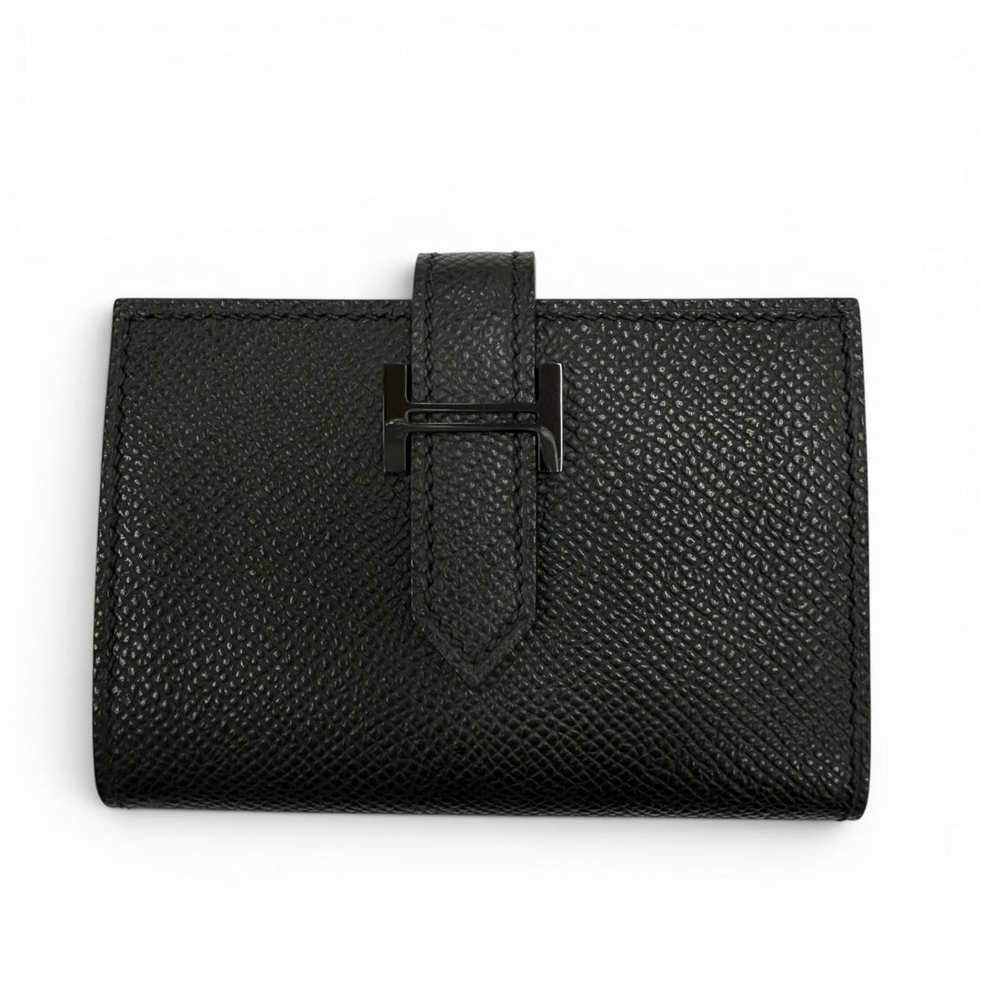 Excellent HERMES name card holder Bean Epsom Leather mens