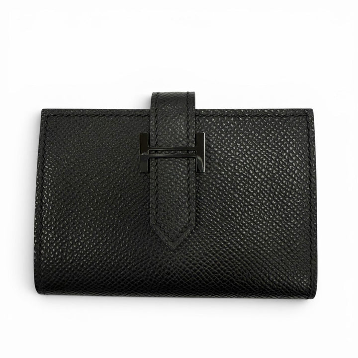 Excellent HERMES name card holder Bean Epsom Leather mens