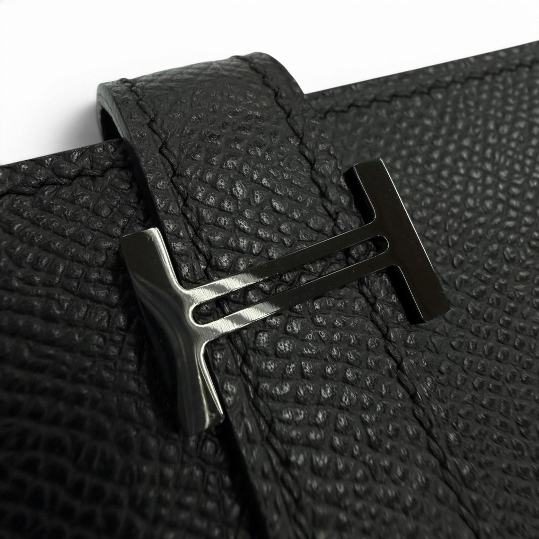 Excellent HERMES name card holder Bean Epsom Leather mens