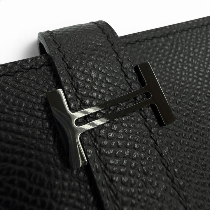 Excellent HERMES name card holder Bean Epsom Leather mens