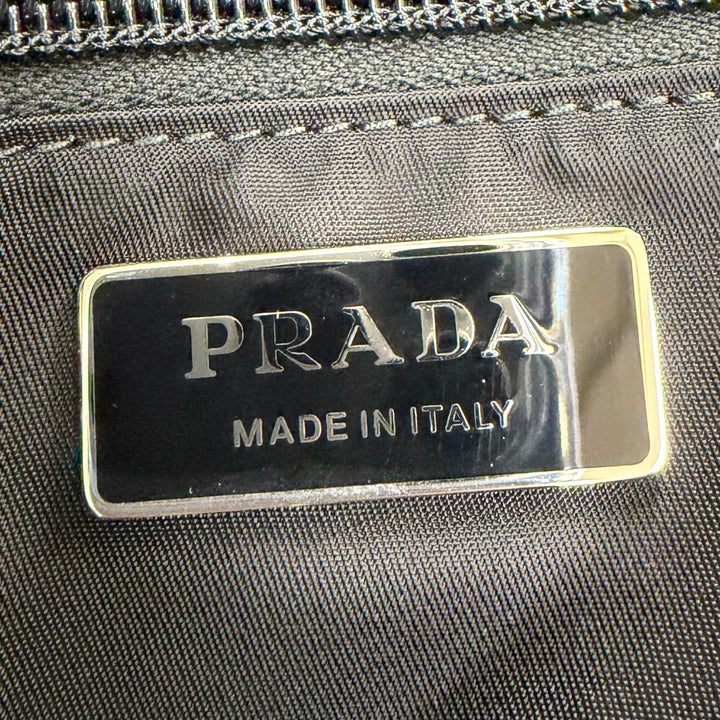 Excellent PRADA Re-Nylon Large Padded Shoulder Bag Triangle logo black 1BD256