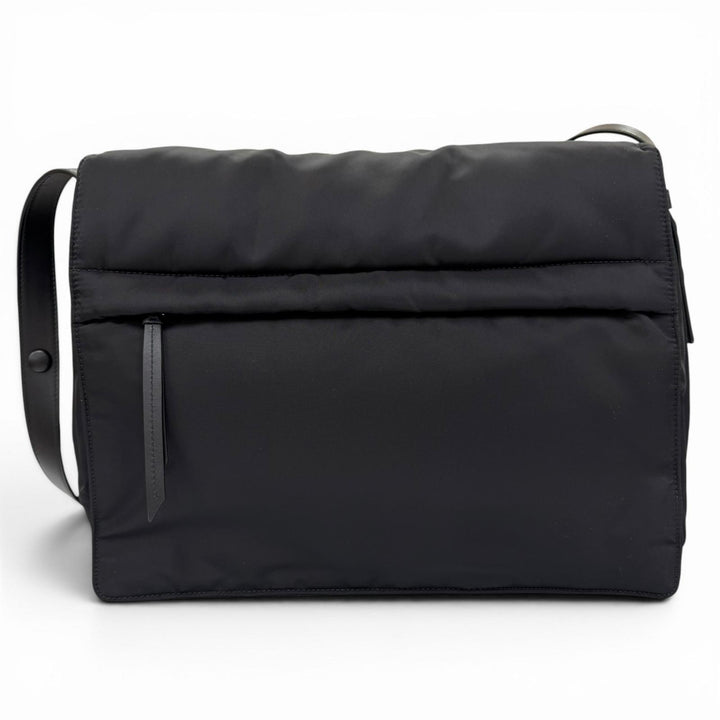 Excellent PRADA Re-Nylon Large Padded Shoulder Bag Triangle logo black 1BD256