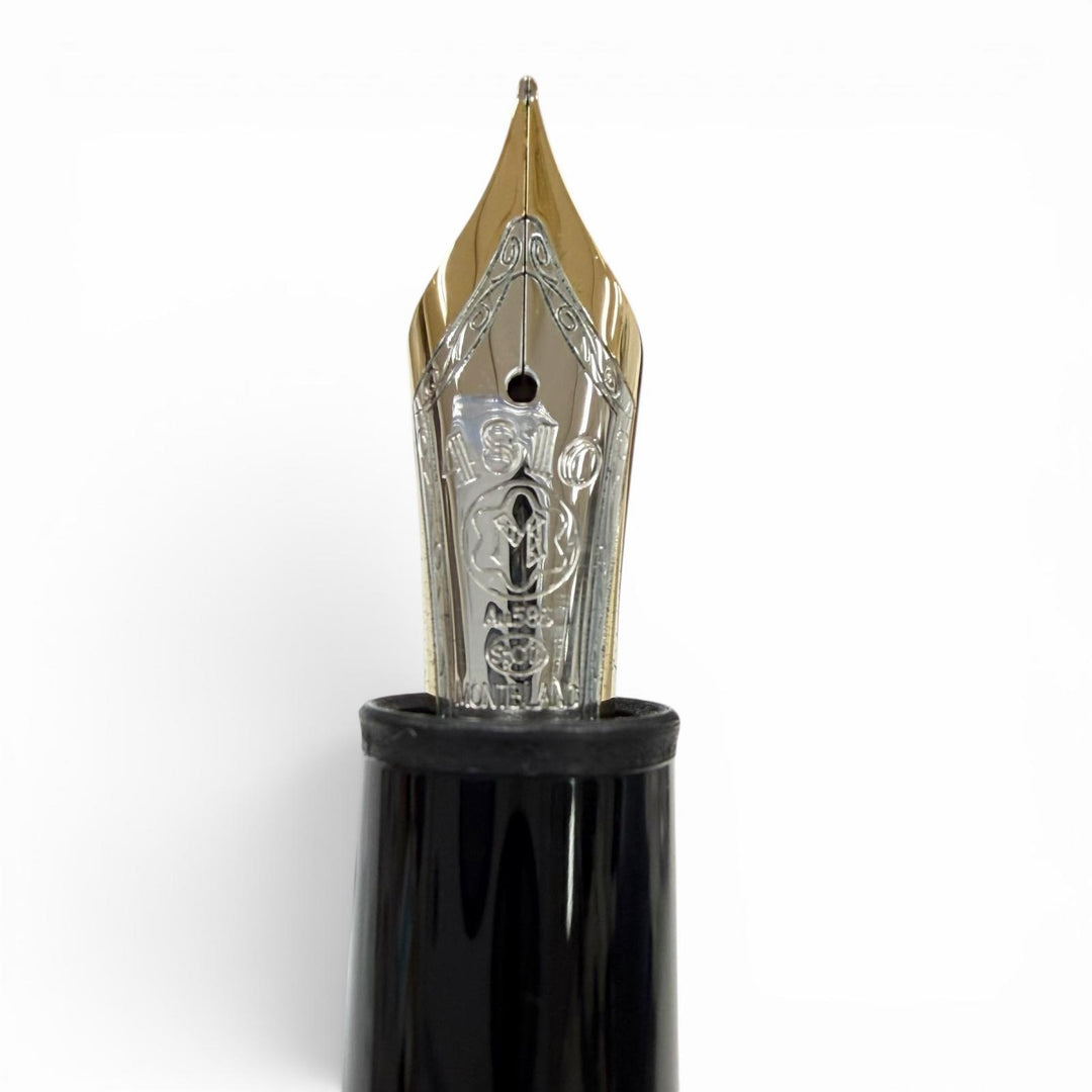 Excellent MONTBLANC fountain pen Meisterstück 147 Traveler black 14K mens