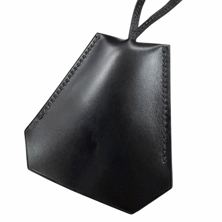 Great HERMES Necklace Margiela-era Clochette black leather mens