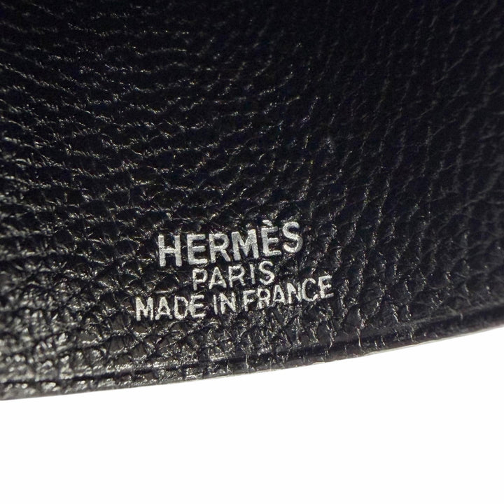 Great HERMES Necklace Margiela-era Clochette black leather mens