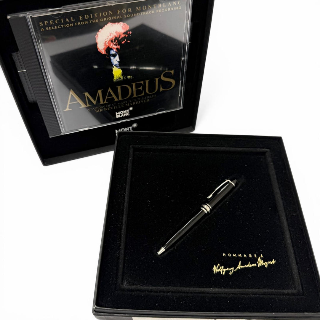 Great MONTBLANC Ballpoint pen Meisterstück au Mage à WA Mozart Platinum Line
