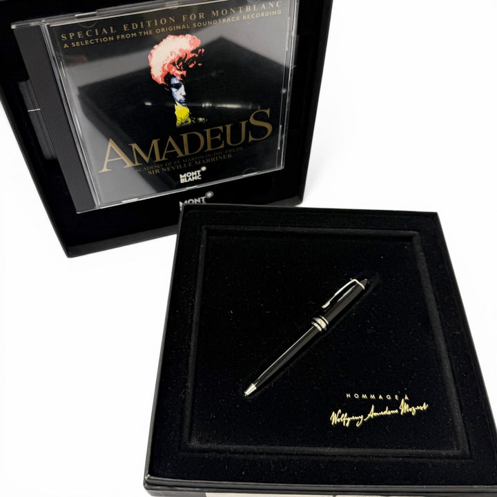 Great MONTBLANC Ballpoint pen Meisterstück au Mage à WA Mozart Platinum Line
