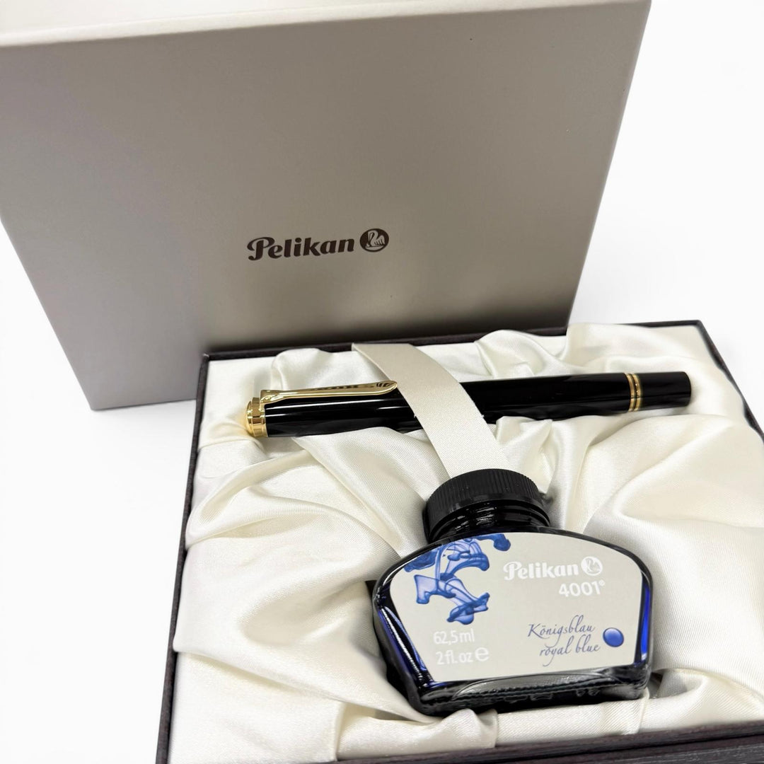 Excellent PERIKAN fountain pen Sovereign black 18K mens M1000