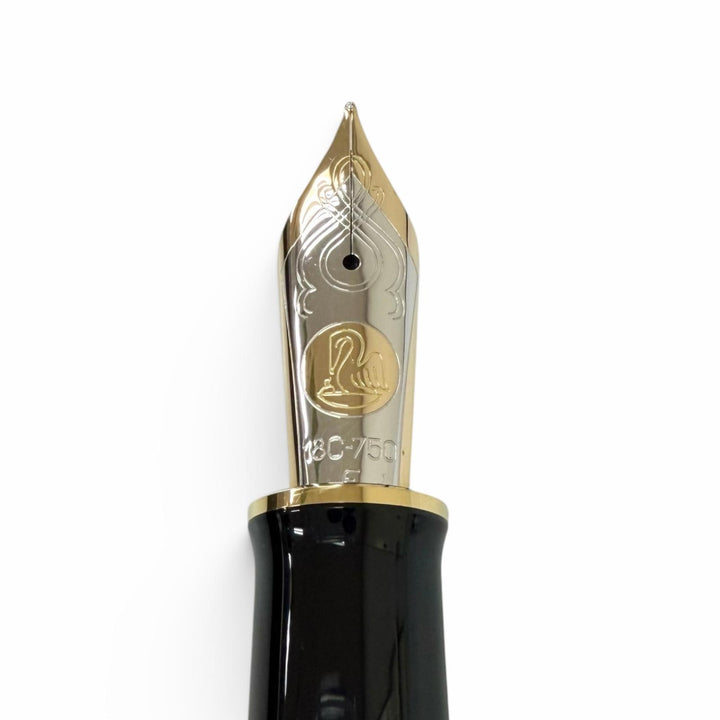 Excellent PERIKAN fountain pen Sovereign black 18K mens M1000