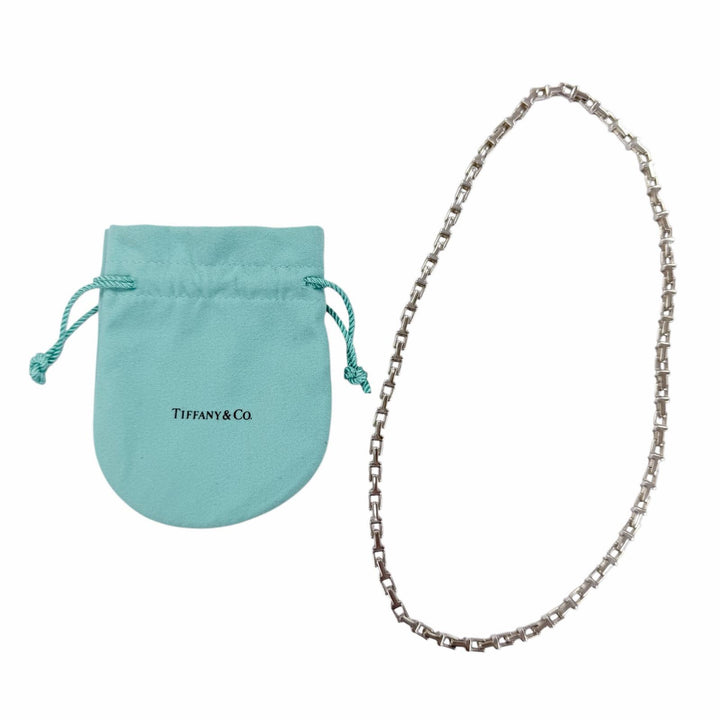 Great TIFFANY&Co. Necklace T-Narrow Chain Necklace Silver 925 Women